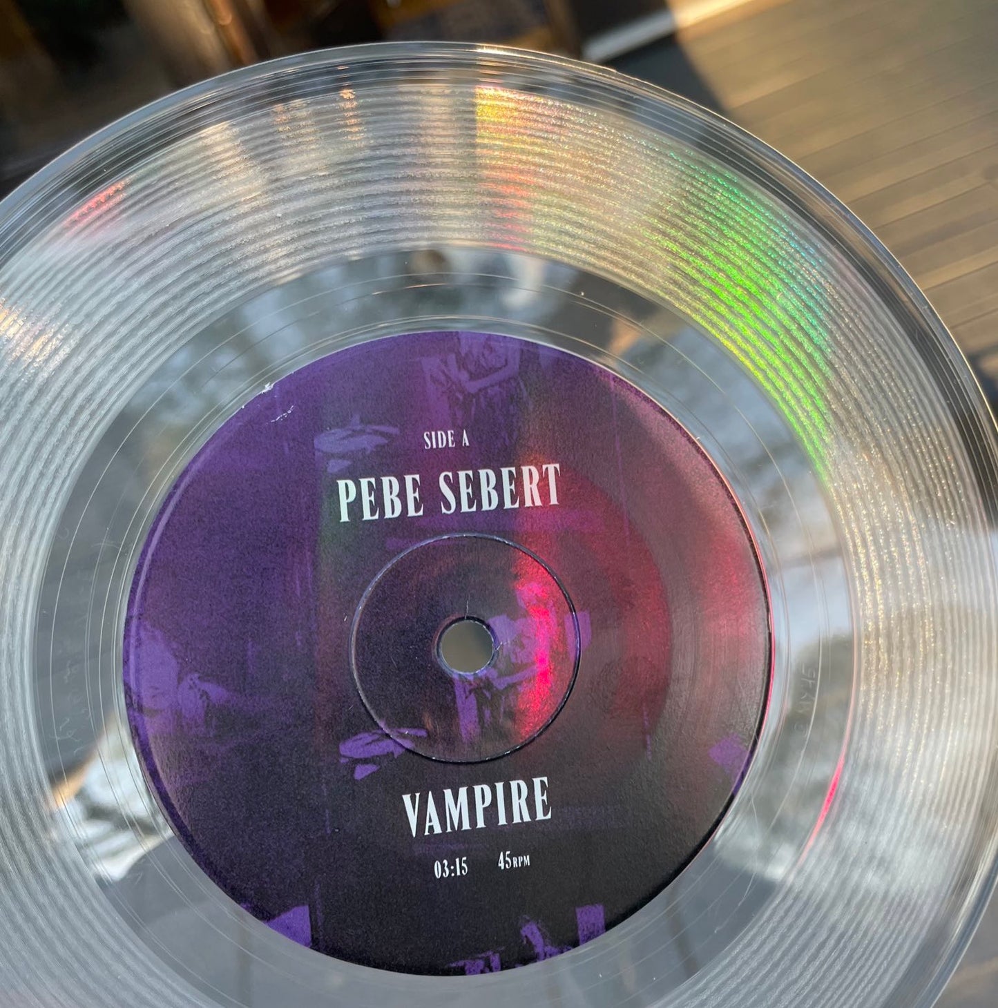 Pebe Sebert - Vampire / Hard Times Ahead 7" Vinyl - Black Ice Bundle